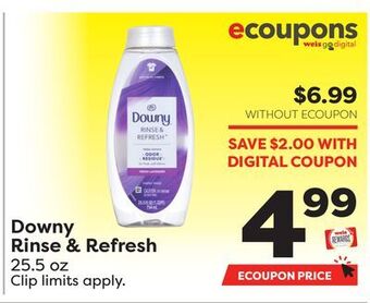 Weis Markets Downy rinse & refresh offer