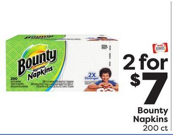 Weis Markets Bounty napkins offer