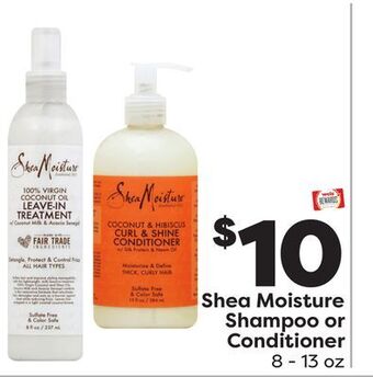 Weis Markets Shea moisture shampoo or conditioner offer