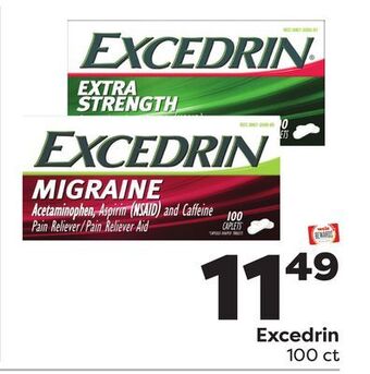Weis Markets Excedrin offer