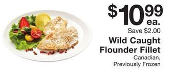 Fairway Store Market Wild caught flounder fillet offer