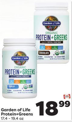Weis Markets Garden of life protein + greens offer