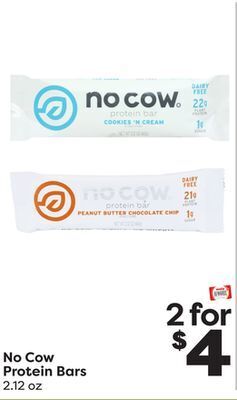 Weis Markets No cow protein bars offer