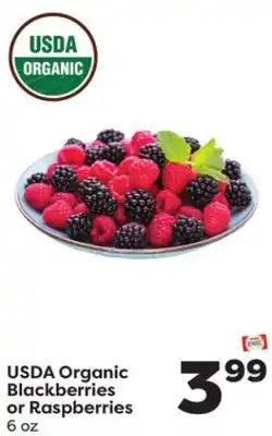 Weis Markets Usda organic blackberries or raspberries offer