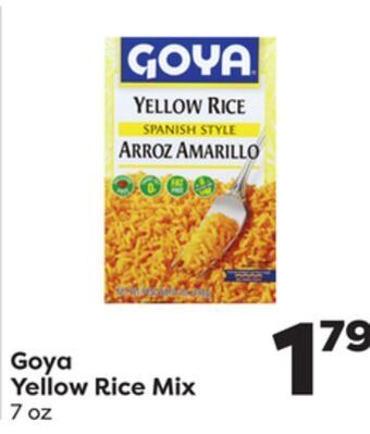 Weis Markets Goya yellow rice mix offer