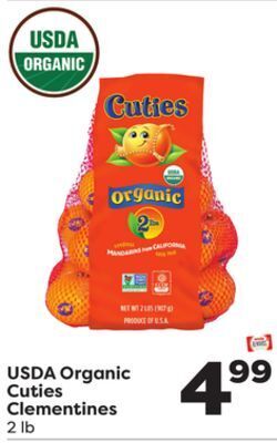 Weis Markets Usda organic cuties clementines offer
