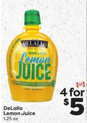 Weis Markets Delallo lemon juice offer