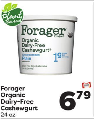 Weis Markets Forager organic dairy-free cashewgurt offer