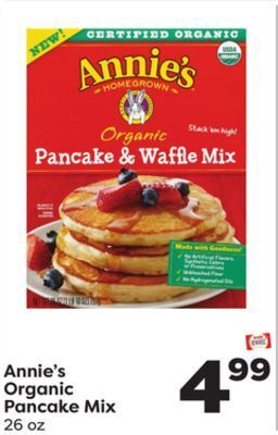 Weis Markets Annie's organic pancake mix offer