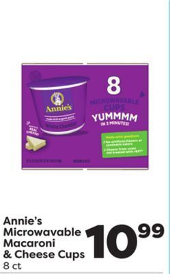 Weis Markets Annie's microwavable macaroni & cheese cups offer