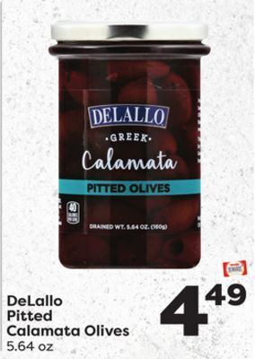 Weis Markets Delallo pitted calamata olives offer