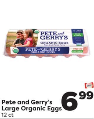 Weis Markets Pete and gerry's large organic eggs offer