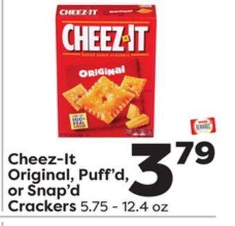 Weis Markets Cheez-it original, puff'd, or snap'd crackers offer