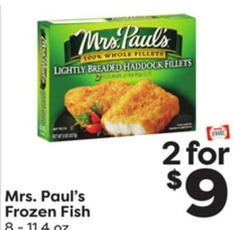 Weis Markets Mrs. paul's frozen fish offer