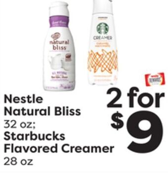Weis Markets Nestle natural bliss 32 oz starbucks flavored creamer 28 oz offer