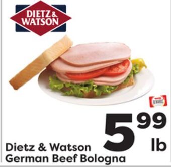 Weis Markets Dietz & watson german beef bologna offer