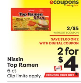 Weis Markets Nissin top ramen offer