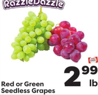 Weis Markets Red or green seedless grapes offer