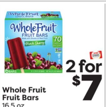 Weis Markets Whole fruit fruit bars offer