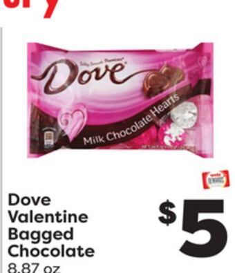 Weis Markets Dove valentine bagged chocolate offer