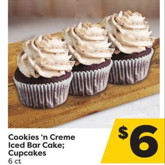 Weis Markets Cookies 'n creme iced bar cake cupcakes offer