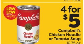 Weis Markets Campbell's chicken noodle or tomato soup offer