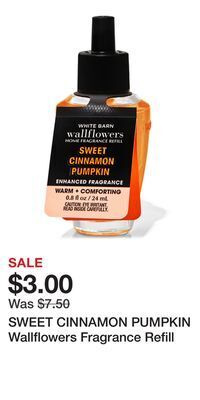 Bath & Body Works Sweet cinnamon pumpkin wallflowers fragrance refill offer