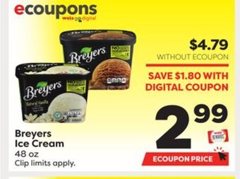 Weis Markets Breyers ice cream offer