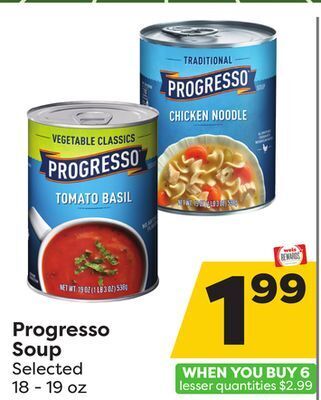 Weis Markets Progresso soup offer