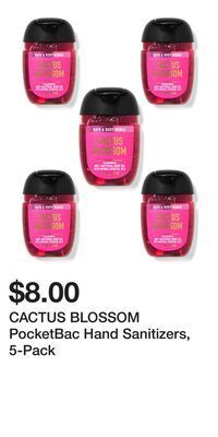 Bath & Body Works Cactus blossom pocketbac hand sanitizers, 5-pack offer