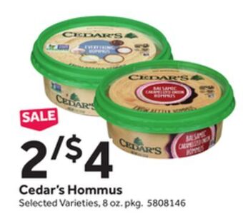 Stop&Shop Cedar's hommus offer