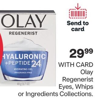 CVS Olay regenerist eyes, whips or ingredients collections offer