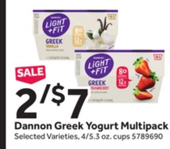 Stop&Shop Dannon greek yogurt multipack offer