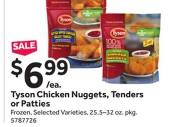 Stop&Shop Tyson chicken nuggets, tenders or patties offer