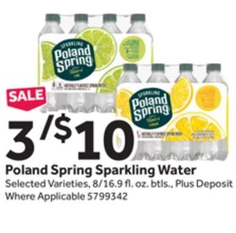Stop&Shop Poland spring sparkling water offer