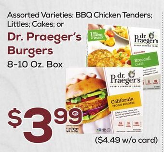 DeCicco & Sons Dr. praeger's burgers offer