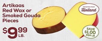 DeCicco & Sons Artikaas red wax or smoked gouda pieces offer