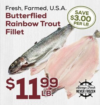 DeCicco & Sons Butterflied rainbow trout fillet offer