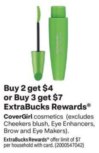 CVS CoverGirl cosmetics offer