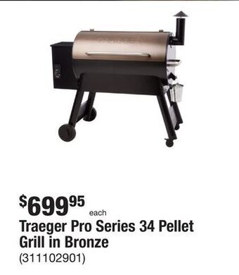 The Home Depot Traeger pro series 34 pellet grill in bronze offer