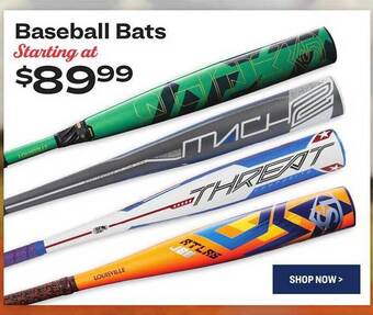 Academy Baseball bats offer