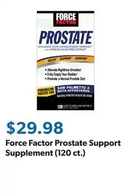 Sam's Club Force factor prostate support supplement (120 ct.) offer