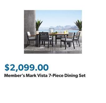 Sam's Club Member's mark vista 7-piece dining set offer