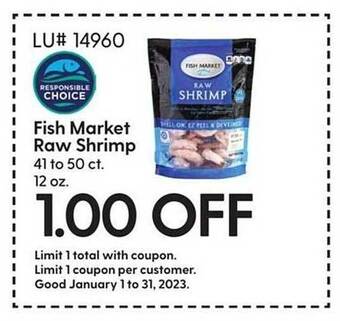 Hy-Vee Fish market raw shrimp offer