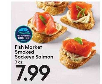 Hy-Vee Fish market smoked sockeye salmon offer