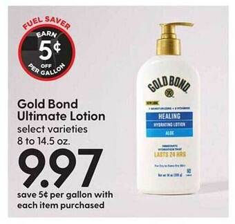 Hy-Vee Gold bond ultimate lotion offer