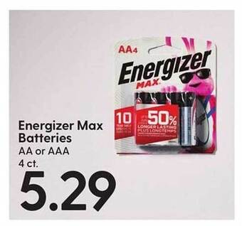 Hy-Vee Energizer max batteries offer