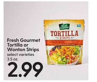 Hy-Vee Fresh gourmet tortilla or wonton strips offer