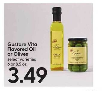 Hy-Vee Gustare vita flavored oil or olives offer