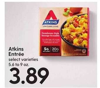 Hy-Vee Atkins entrée offer